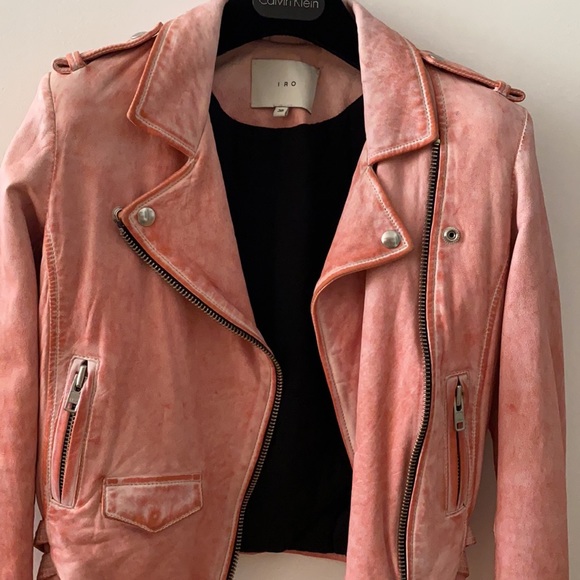 Iro Leather Moto Jacket Sz 36 - Picture 4 of 16